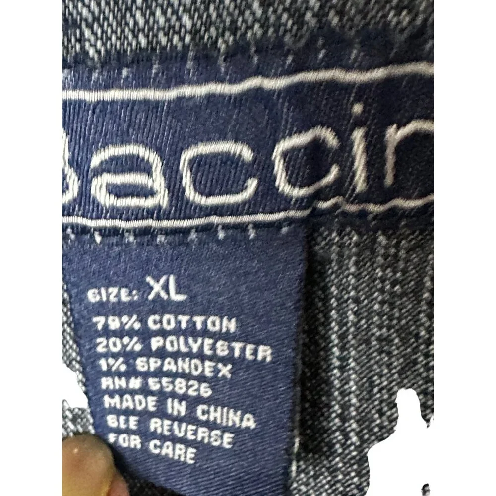 Baccin Size XL Women's Long Sleeve Blue Demin Jacket